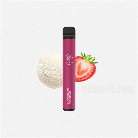 Elf Bar 600 Disposable 600 Soffi Strawberry Ice Cream Elfbar Vape