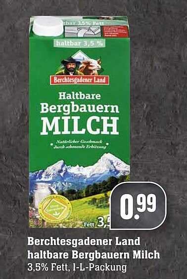 Berchtesgadener Land Haltbare Bergbauern Milch Angebot Bei EDEKA