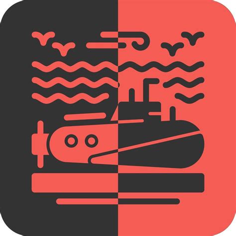 Submarine Red Inverse Icon 39469769 Vector Art At Vecteezy