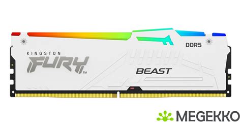 Megekko Nl Kingston DDR5 Fury Beast White RGB 1x32GB 5200 Geheugenmodul