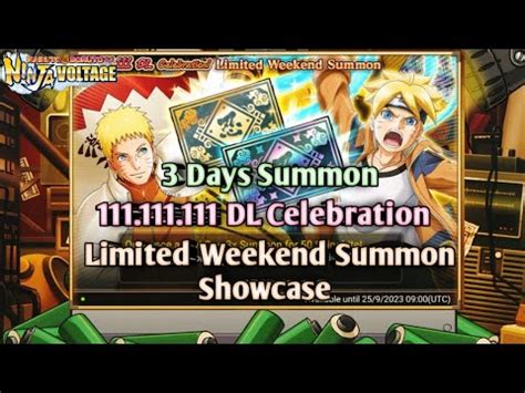 NXB NV NOT BAD111 111 111 DL CELEBRATION LIMITED WEEKEND SUMMON