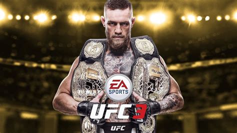 Conor Mcgregor In Yellow Lights Background With Championship Belt Hd