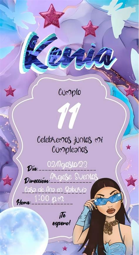 Invitación Kenia Os Cambio de lunas Fotos divertidas de cumpleaños