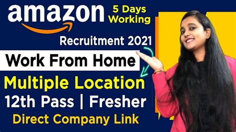 Amazon Jobs From Home Work From Home 12th Pass Job Fresher Jobs Amazon Jobs Work From Home