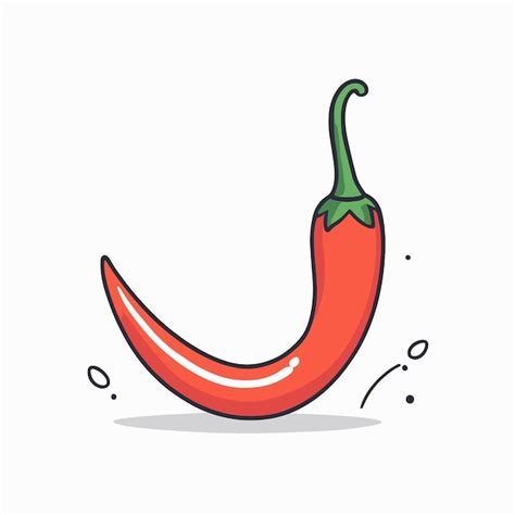 Premium Vector Red Hot Chili Pepper Vector Illustration