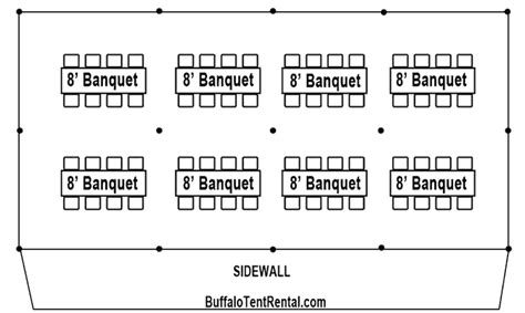 20 x 40 Tent Layout Rental in Buffalo, Erie County, Niagara County and ...