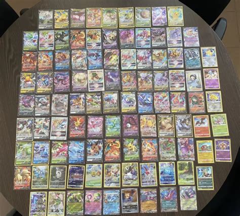 LOT DE 100 CARTES POKEMON ULTRA RARES SANS DOUBLE NEUVES VF V VSTAR