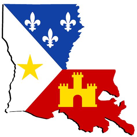 Acadian Flag State of Louisiana, Souvenir Home Decor Gift Tile