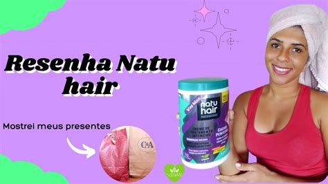 CREME DE HIDRATAÇAO NATU HAIR CACHOS PERFEITOS MOSTRANDO PRESENTES DE