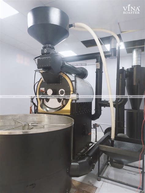 Máy rang cà phê 60kg hot air hồi khí