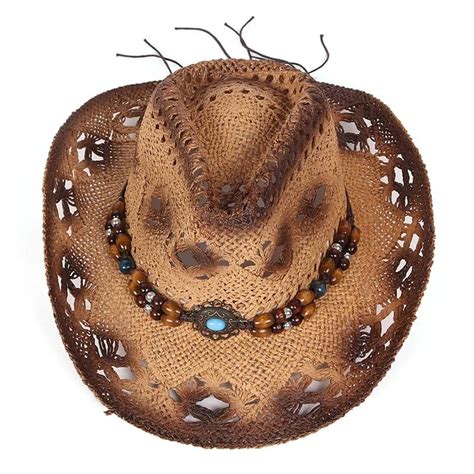 Chapeau De Cowboy D Contract En Paille Ajour Pour Homme