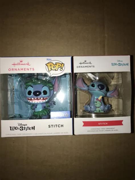 Lot Of 2 Hallmark Keepsake Christmas Ornament Disney Lilo And Stitch