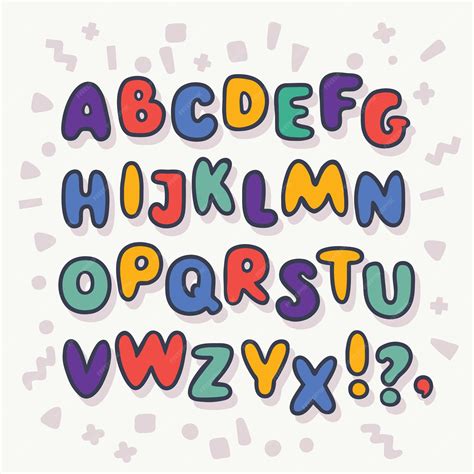 Premium Vector | Cartoon funny bubble alphabet