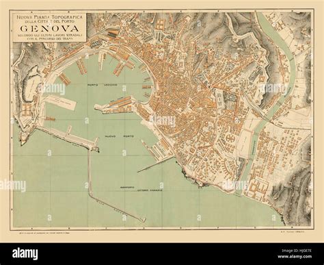 Antique Map Of Genoa Immagini E Fotografie Stock Ad Alta Risoluzione