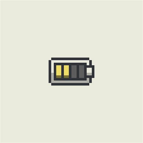 Premium Vector Pixel Art Battery Icon