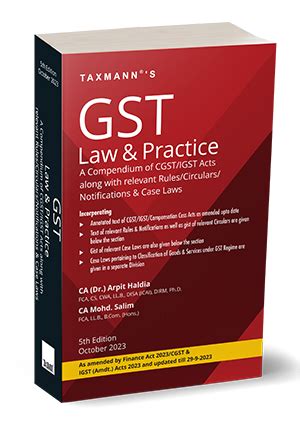 GST Law Practice CGST IGST Amdt Act 2023 By Arpit Haldia Et Al