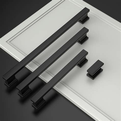 Amerdeco Pack Matte Black Cabinet Pulls Inch Mm Hole Centers