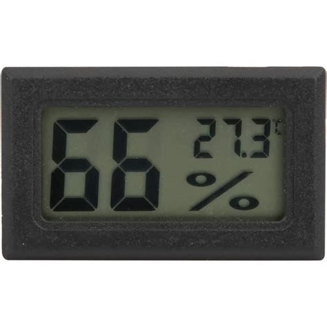 Mini Thermomètre Hygromètre Rond Moniteur De Jauge D Humidité Numérique