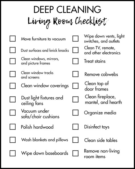 Cleaning The Living Room Checklist | www.resnooze.com