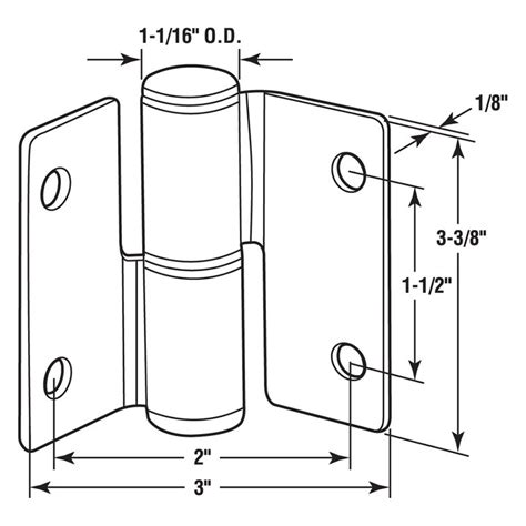 Prime Line Surface Mounted Hinge Set Rhin Lhout Wfasteners