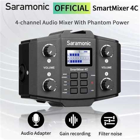 Saramonic SmartMixer 4C 4-канальный микрофон, миксер, звуковой ...