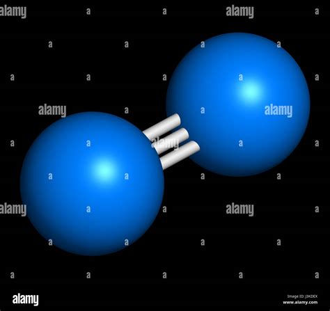 Azoto Elementare N2 Molecola Il Gas Di Azoto è Il Principale
