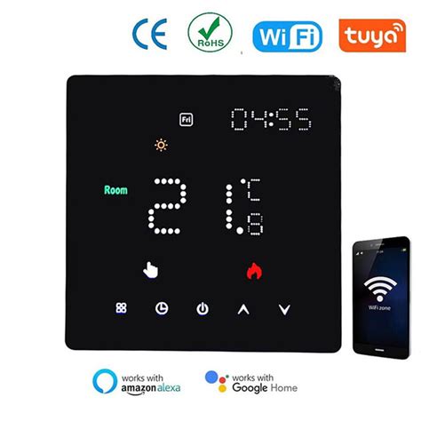 Интеллектуальный контроллер температуры Wi-Fi 5A, сенсорный ЖК-дисплей ...