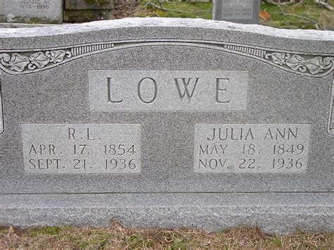 Julia Ann Hathcock Lowe 1849 1936 Find A Grave Memorial