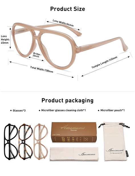 Amomoma 3 Pack Retro Aviator Reading Glasses For Women Men