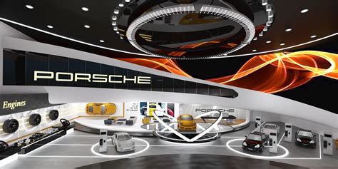 Porsche Showroom D Model Cgtrader