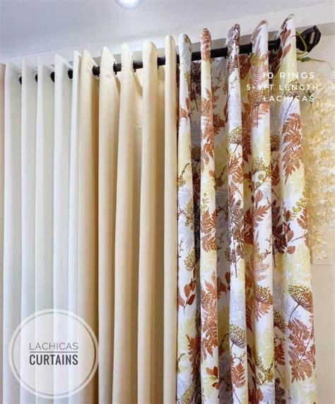 Per Pc Clarion Brown Light Beige Nude Minimalist Color Combi Modern Home Curtains FT