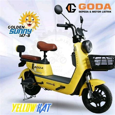 Jual Sepeda Listrik Goda 147B Golden Sunny 500 Watt 48V 12AH Shopee