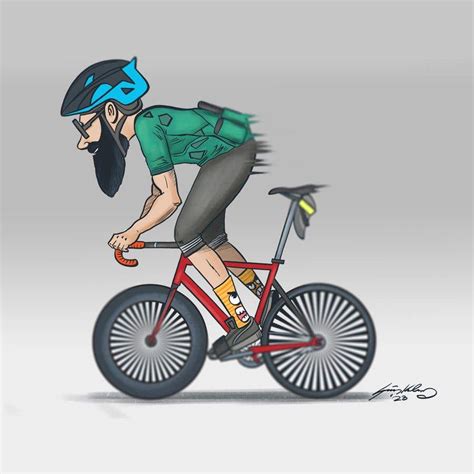 Entry #47 by wordofhonor for Draw Cartoon Of Cyclist | Freelancer