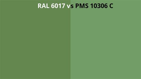 Ral 6017 Vs Pms 10306 C Ral Colour Chart Uk