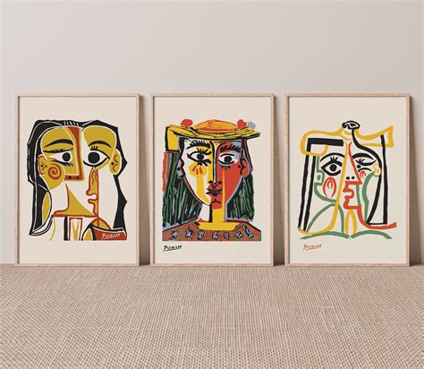 Picasso Set of 3 Prints Picasso Printable Download Abstract | Etsy