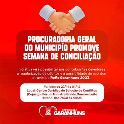 Refis Prefeitura De Garanhuns Promove Semana De Concilia O Falape