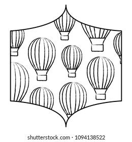 Hot Air Balloon Pattern Stock Vector Royalty Free Shutterstock