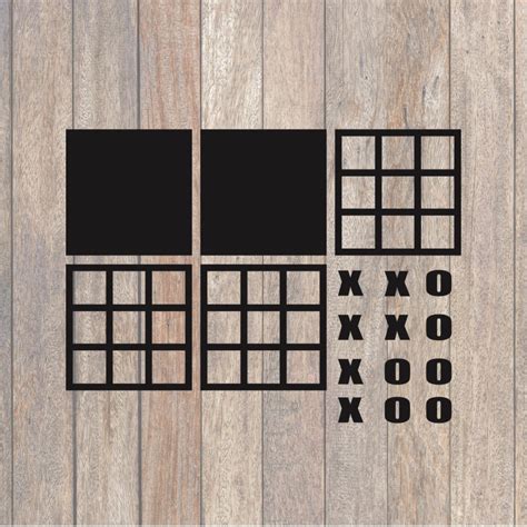 Tic Tac Toe Svg Cricut Chipboard Gameboard Tic Tac Toe Diy