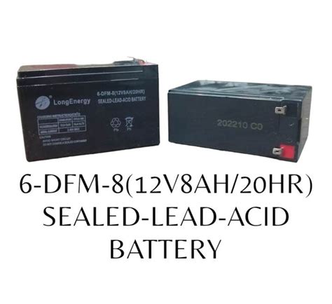 SEALED 6-DFM-8 12V8AH 20HR LEAD ACID BATTERY for UPS, Solar, Toy cars ...