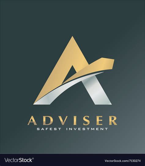 Finance logo adviser symbol advice icon Royalty Free Vector