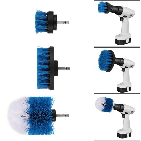 3Pcs/Set Electric Drill Brush Plastic Round Cleaning Brush For Carpet ...