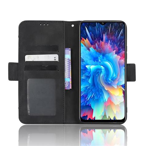 For Infinix Hot G X B Skin Feel Calf Texture Card Slots Leather Phone Case Black