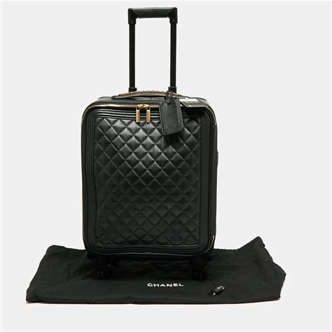 Chanel Black Quilted Leather Coco Case Trolley At 1stdibs Chanel