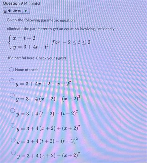 Solved Question 9 4 Points Listen Given The Following