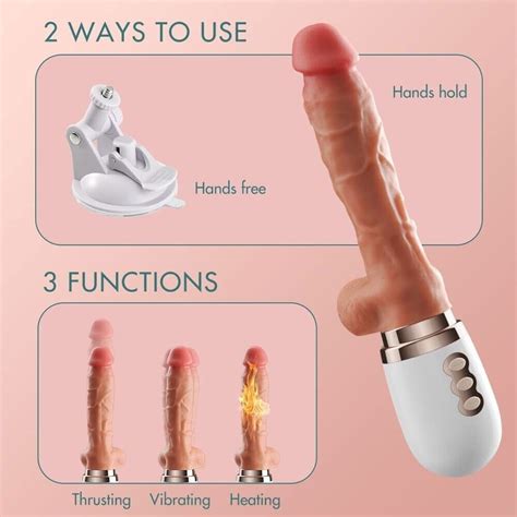 In Xl Thrusting Dildo Vibrator With Heating Rotating Sex Toy