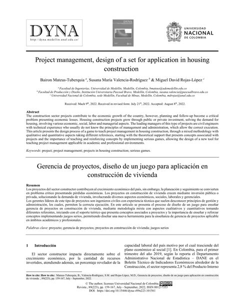 Pdf Gerencia De Proyectos Dise O De Un Juego Para Aplicaci N En