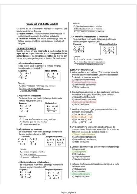 Falacias De Lenguaje I Patricia Del Carpio UDocz