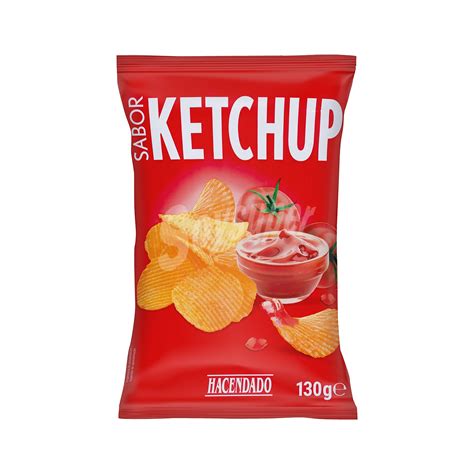 Hacendado Patatas Fritas Lisas Sabor Ketchup Paquete 130 G