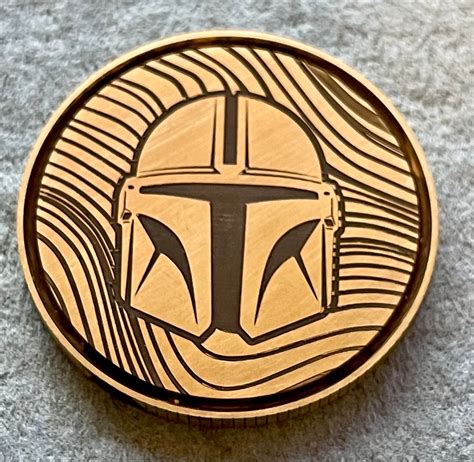 Mandalorian Beskar Sigil Mythosaur Coin Starwars This Is The Etsy