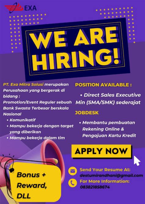 Loker Terbaru Di PT Exa Mitra Solusi 2024 Karirglobal Id